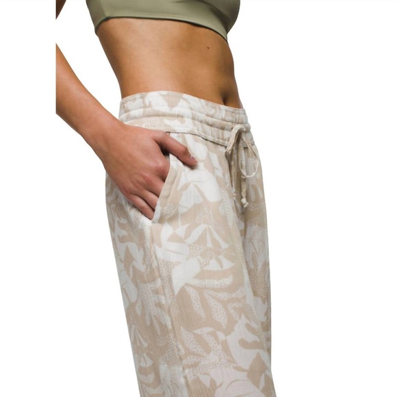 Prana Pants - Prana Tropical Print Drawstring Waist Stretchy Flowy Wide-Leg Pull On Pant |XL|